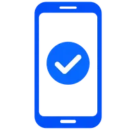 Smartphone with a checkmark